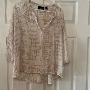 Cyntia rowley blouse animal print S